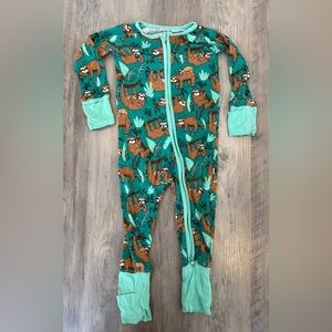 Little Sleepies Lazy Sloth Bamboo Zippie 6-12 months
